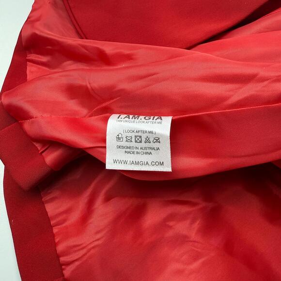 I.AM.GIA Synopsis Belted Blazer Sz Small Red - Picture 9 of 9